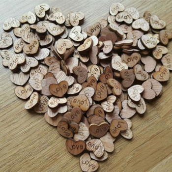 Сердечки мини деревянные чипборды LOVE